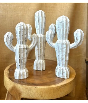 Cactus décoratif blanc